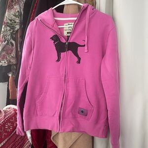 The Black Dog 🐶 pink zipper hoodie 🫶🏾